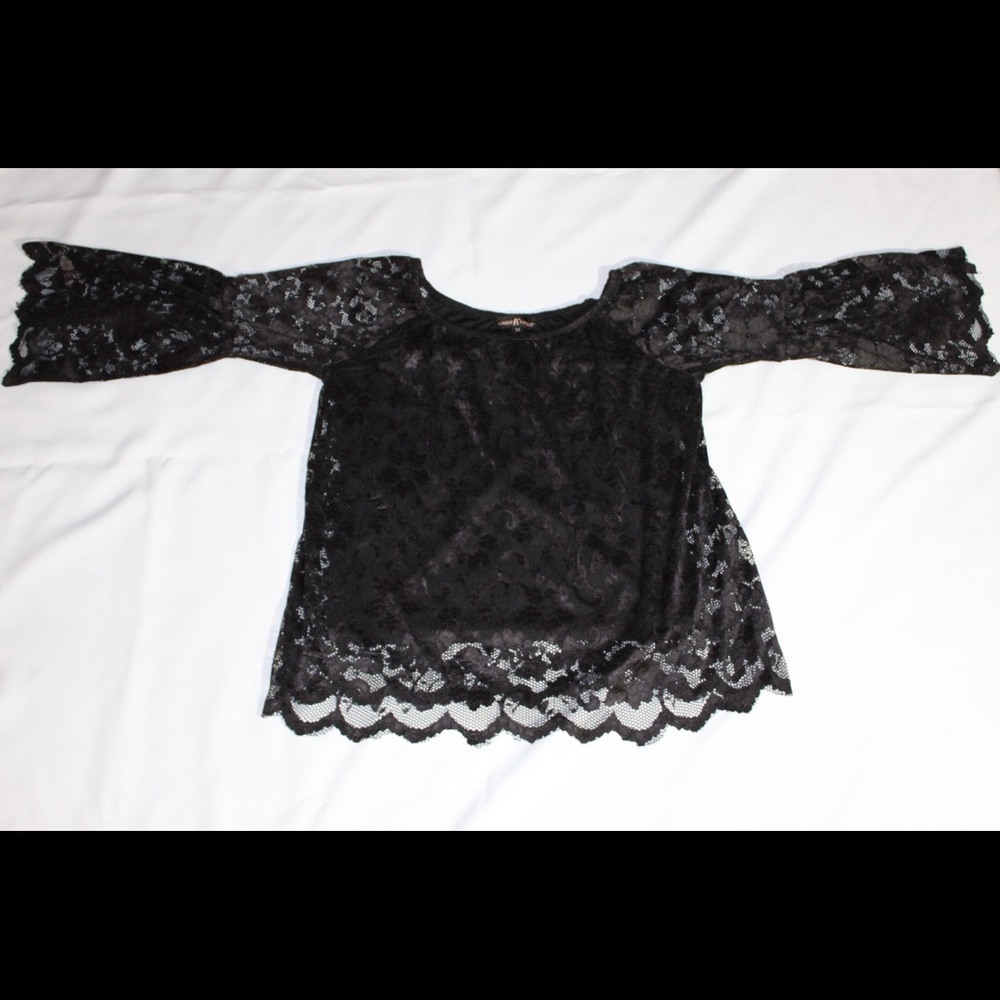 Off the shoulder black top